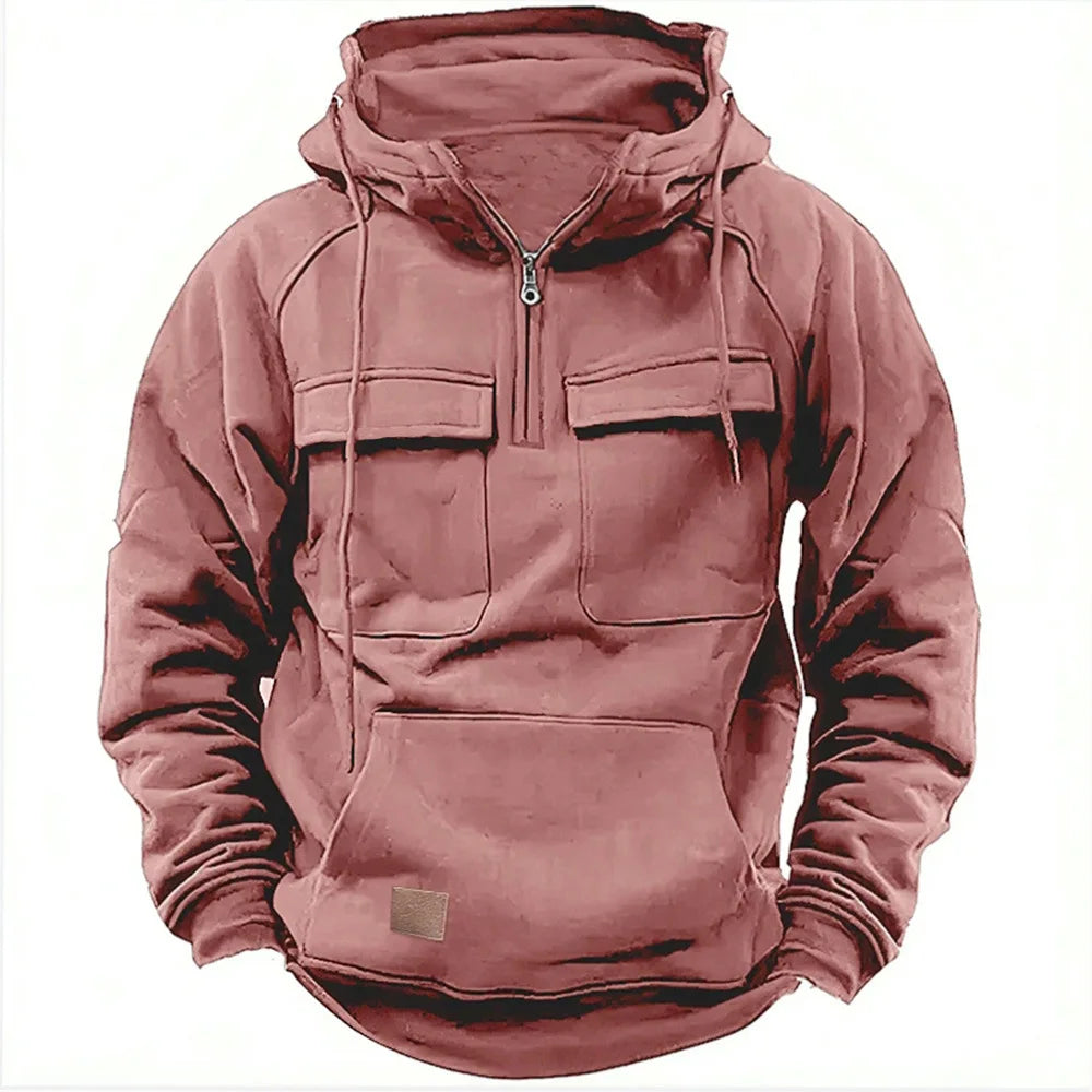 NYHET -Paul- Hoodie Herr med Flera Fickor