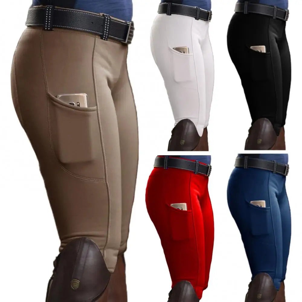 Madeleine-Ridbyxor Dam - Elastiska Tights med Fickor